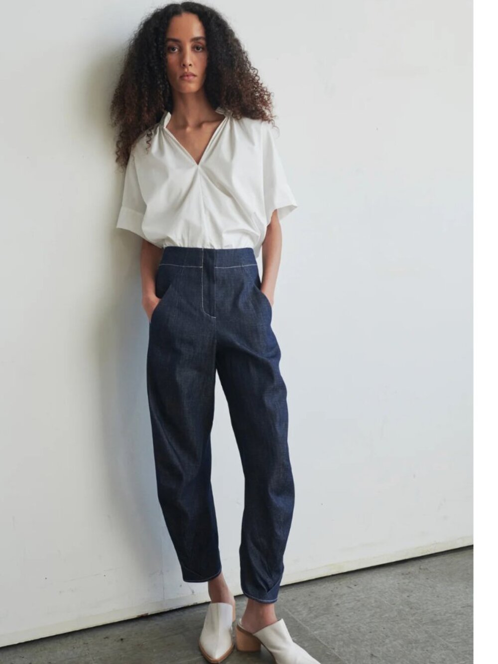 Zero + Maria Cornejo Takeo Pants in Indigo Eco Denim